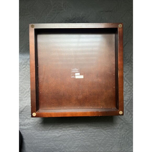 The BOMBAY Company Deluxe Game Checkers Backgammon Chess Wooden Box Set 16x16x7 - Picture 9 of 11